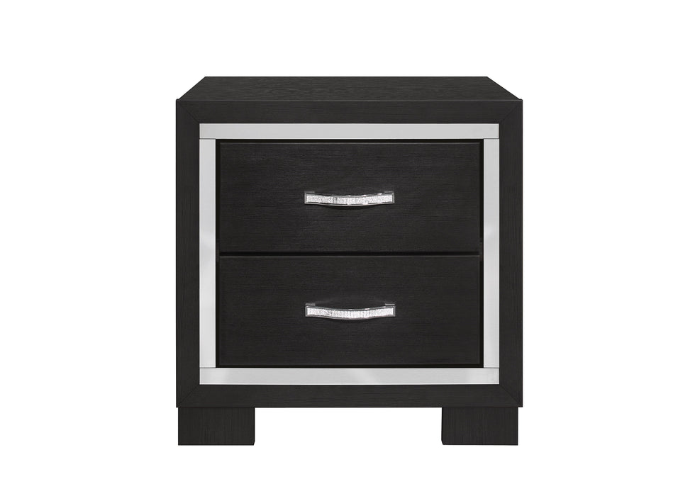 Bellante Melamine Black Nightstand