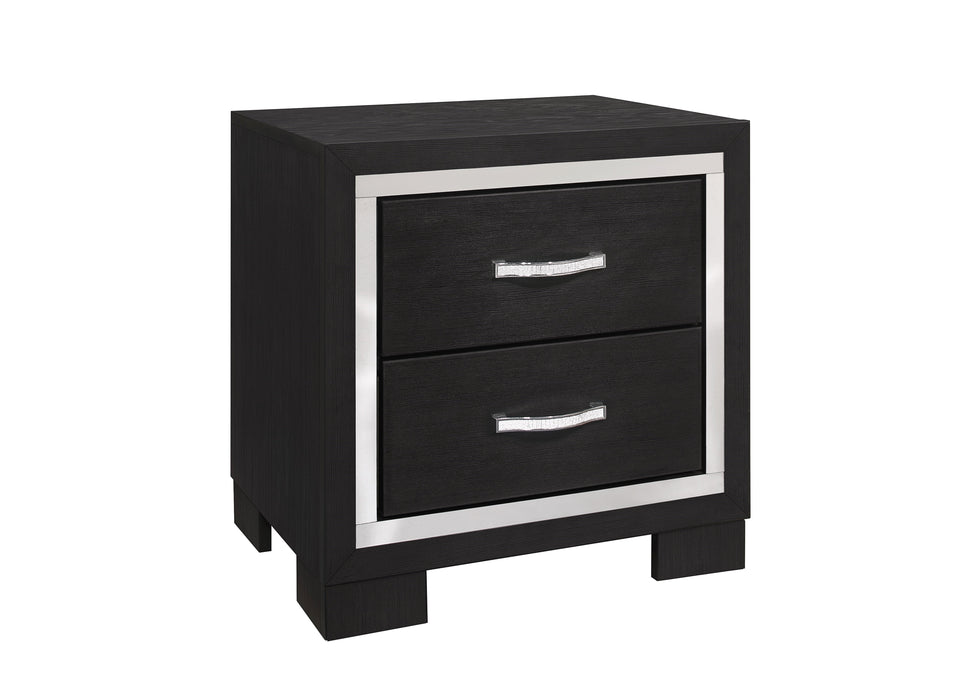 Bellante Melamine Black Nightstand