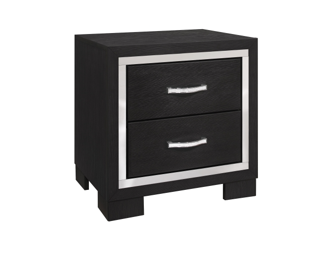 Bellante Melamine Black Nightstand