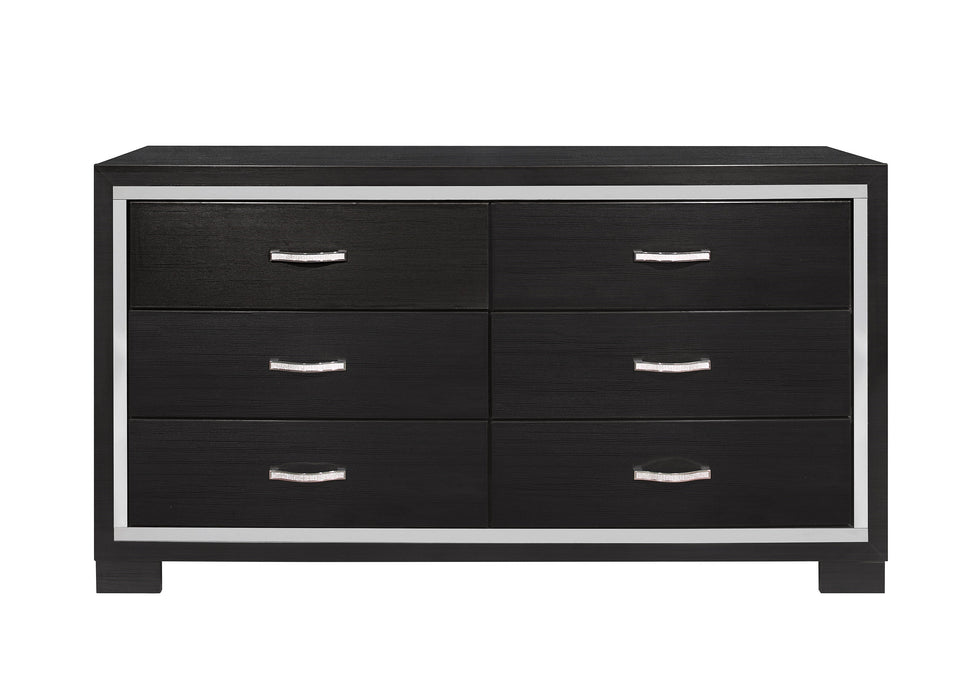 Bellante Melamine Black Dresser