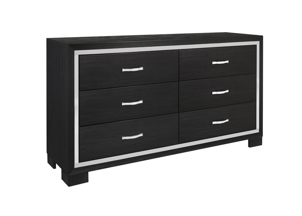 Bellante Melamine Black Dresser