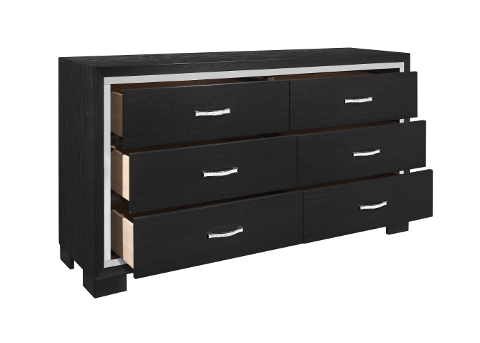 Bellante Melamine Black Dresser