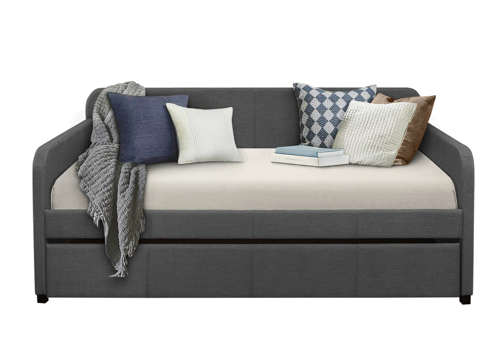 Fatimah Dark Gray Daybed with Trundle