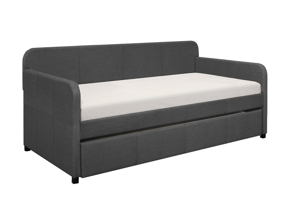 Fatimah Dark Gray Daybed with Trundle