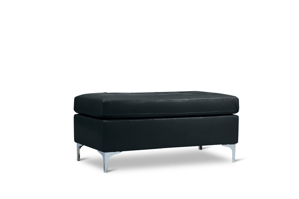 Barrington Black Ottoman