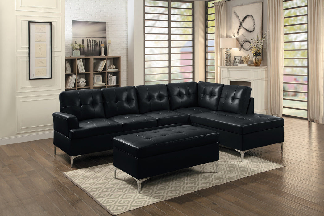 Barrington Black Ottoman