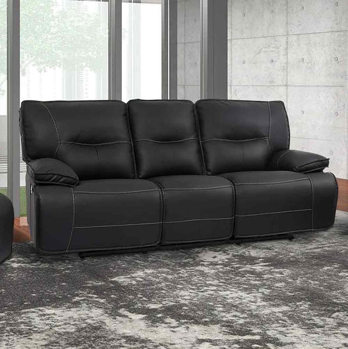 Modern Living - Spartacus Power Double Reclining Sofa with USB Port & Power Headrest in Black - MSPA#832PH-BLC