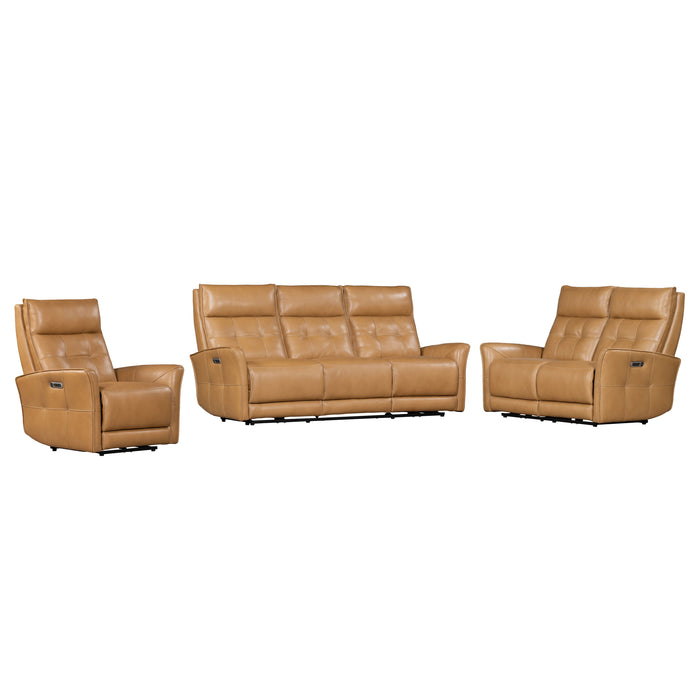 Modern Living - Gershwin 3 Piece Power Reclining Living Room Set in Lucca Butterscotch - MGER-321PHZ-P25-LCBT