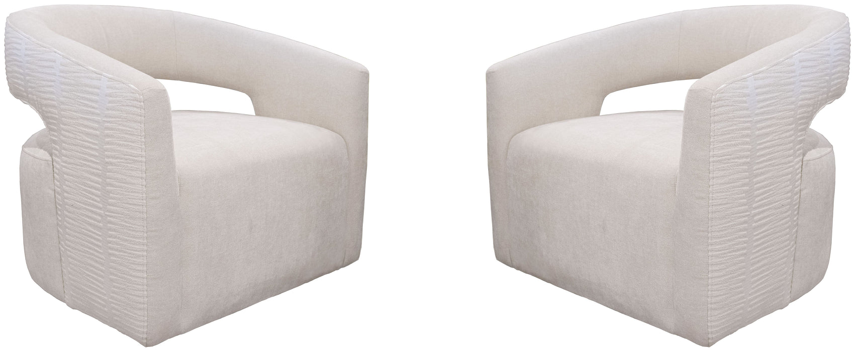 Modern Living - Orbit Open Back Accent Chair in Elise Natural (Set of 2) - SORB#912-2-ELNT