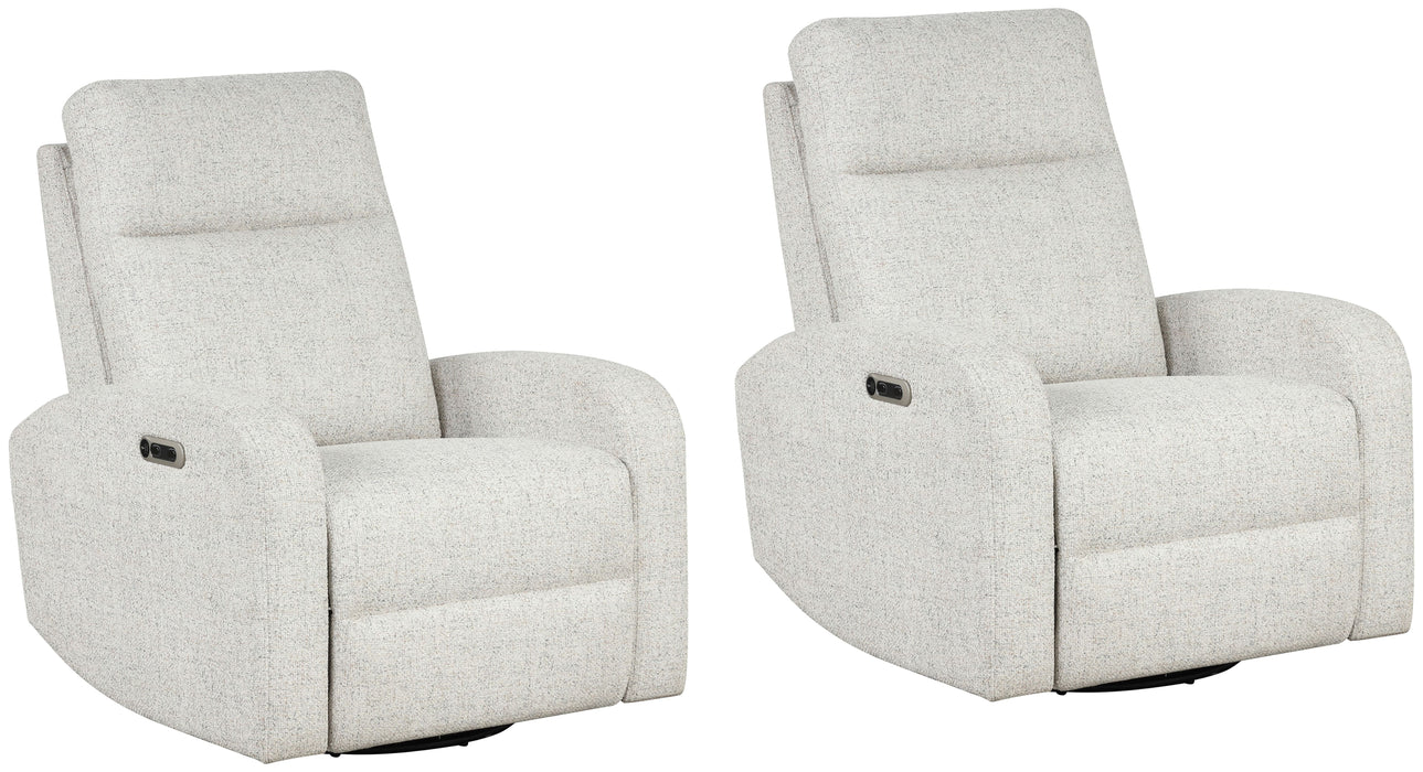 Modern Living - Thriller Power Swivel Glider Recliner in Natural Beauty Quartz (Set of 2) - MTHR#812GSP-2-NBQ