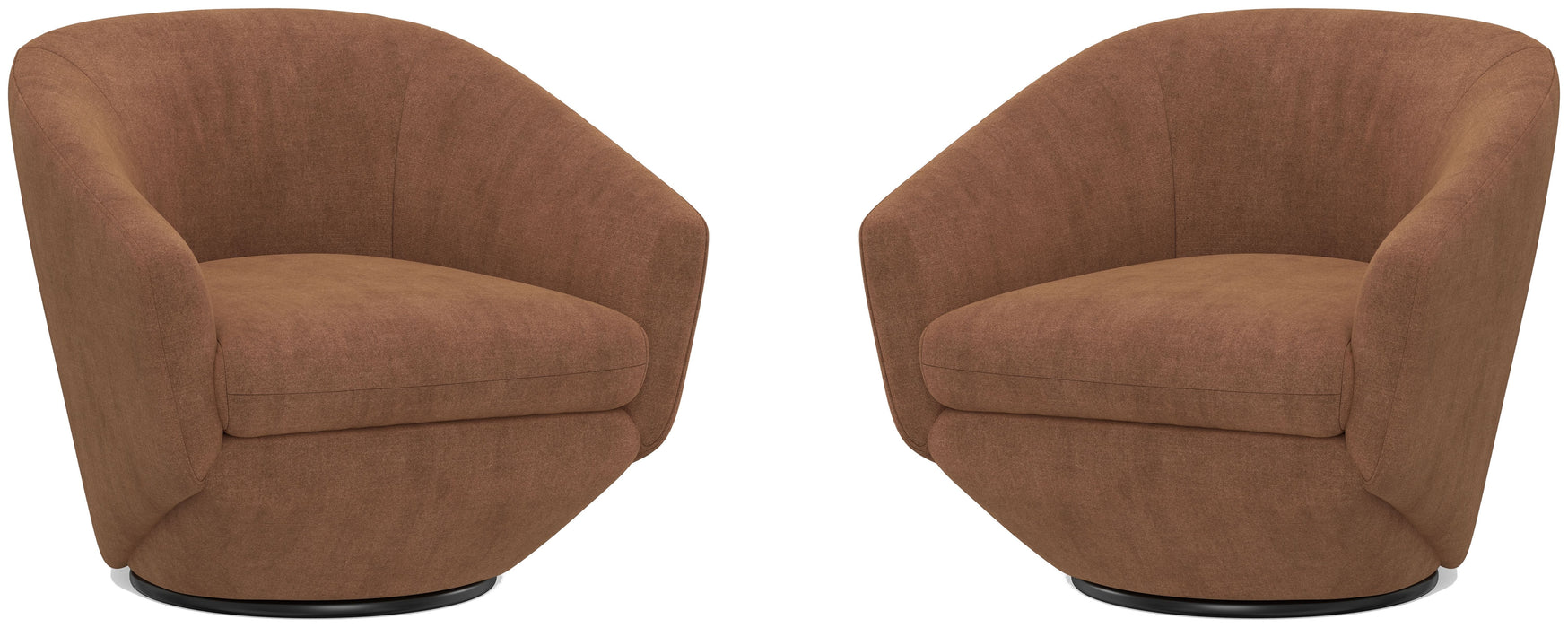 Modern Living - The Twist Swivel Chair in Elise Rust (Set of 2) - STWI#912S-2-ELRS