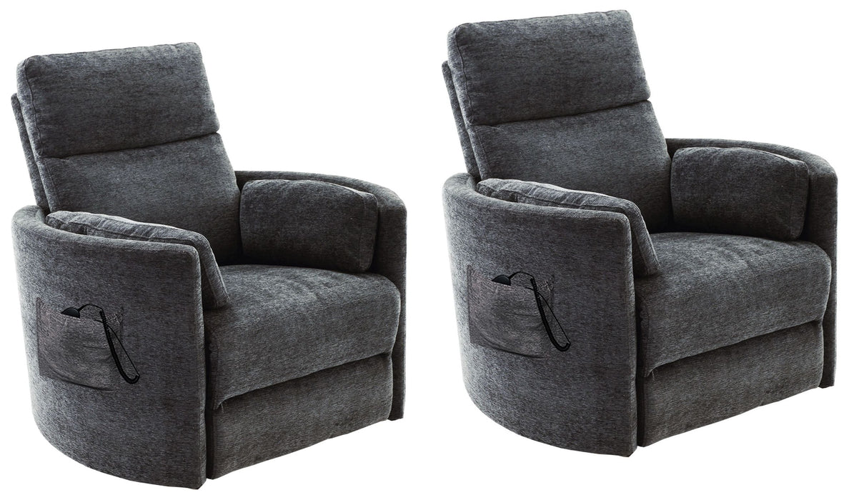 Modern Living - Radius Swivel Power Glider Recliner in Mediterranean (Set of 2) - MRAD#812LIFT-2-MED