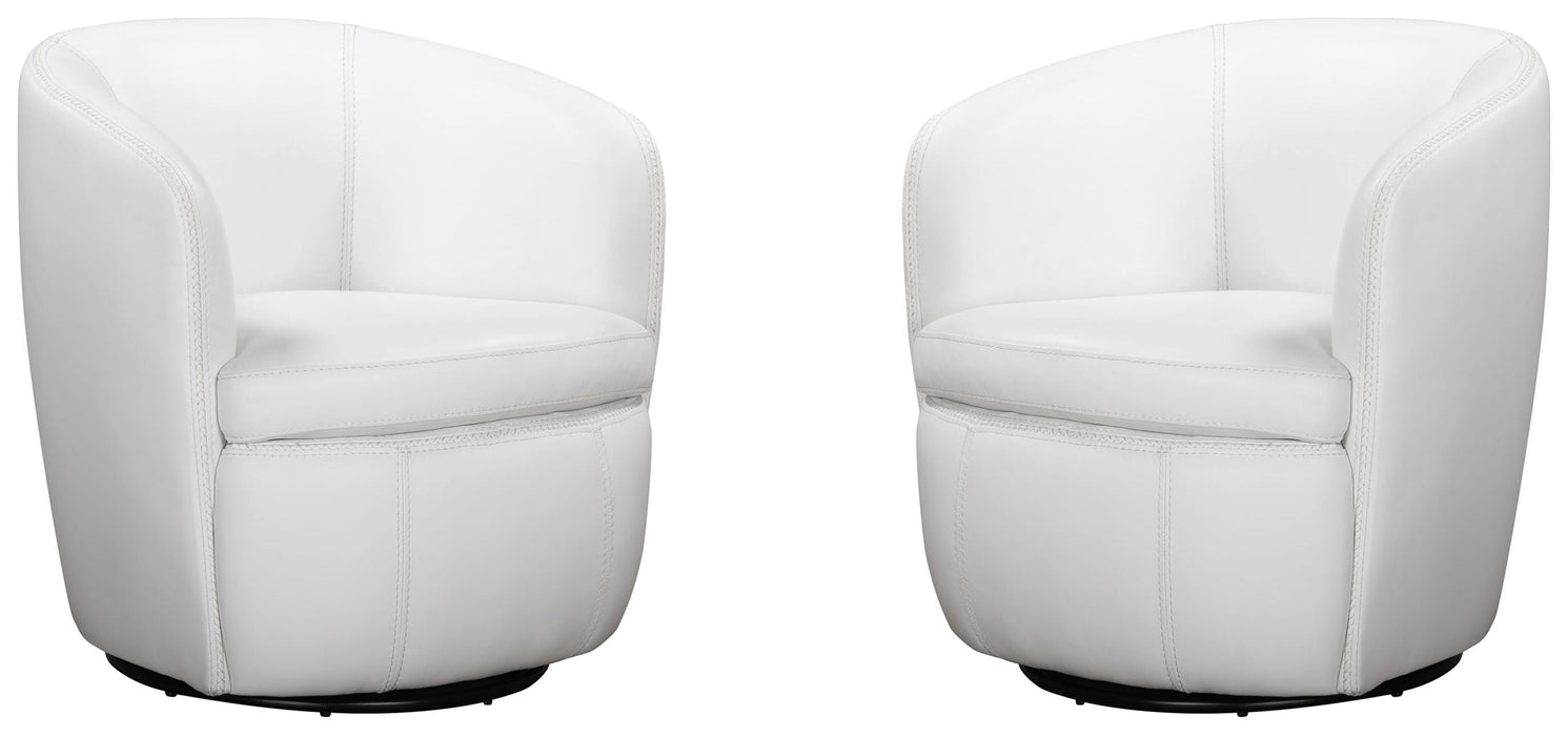 Modern Living - Barolo Swivel Club Chair in Snow (Set of 2) - SBAR#912S-2-SNOW