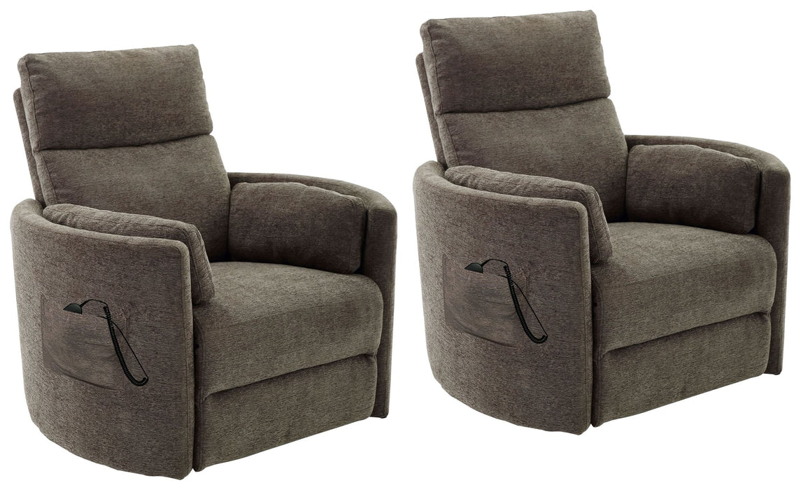 Modern Living - Radius Swivel Power Glider Recliner in Krypton (Set of 2) - MRAD#812LIFT-2-KRY