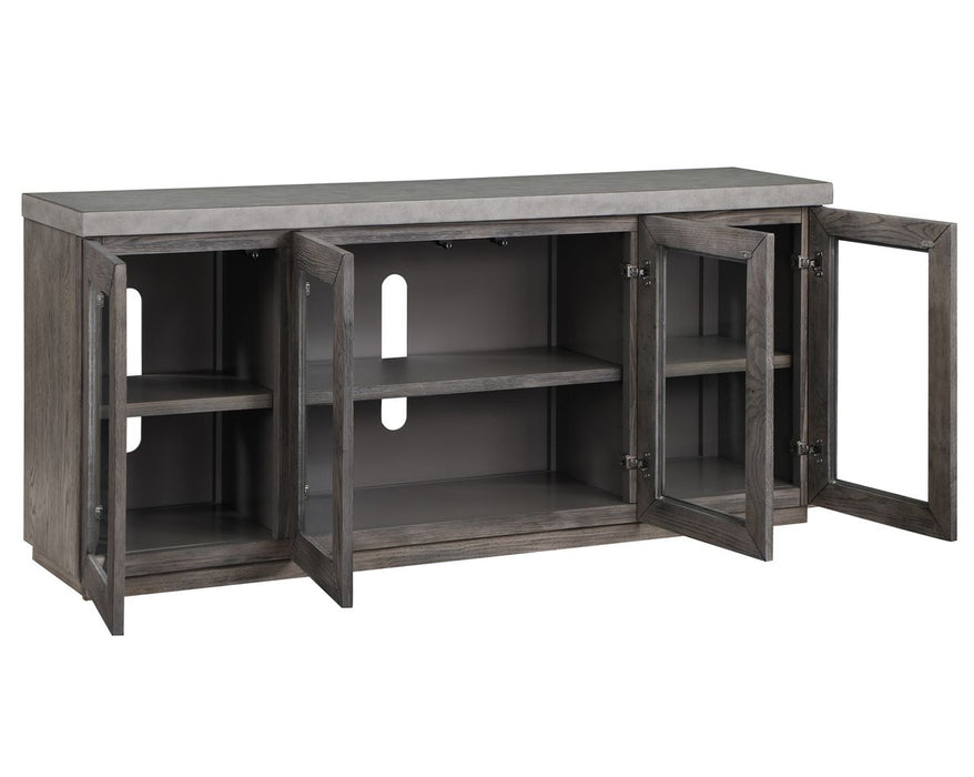 Vilo Home Corktown 65' Concrete Top with Gray Base TV Stand