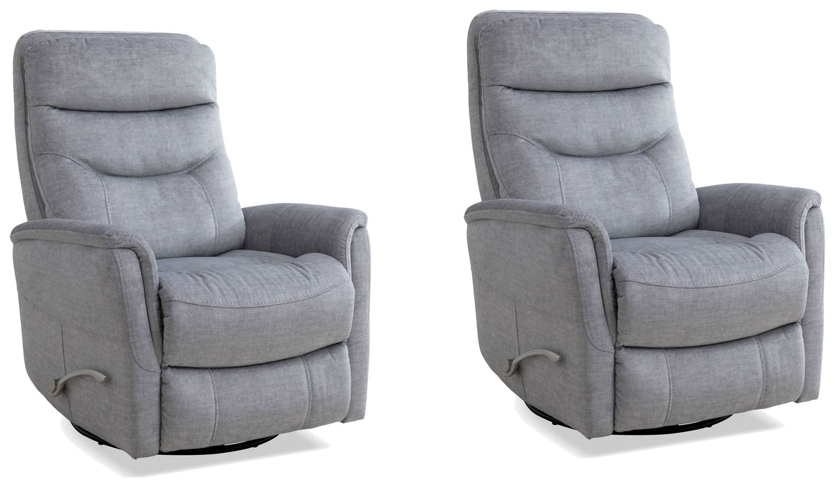 Modern Living - Gemini Swivel Glider Recliner in Capri Silver (Set of 2) - MGEM#812GS-2-CSI